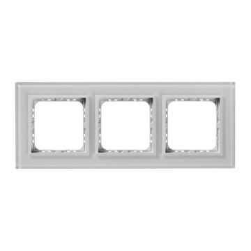 Ospel - Cornice tripla in vetro SONATA bianco lucido