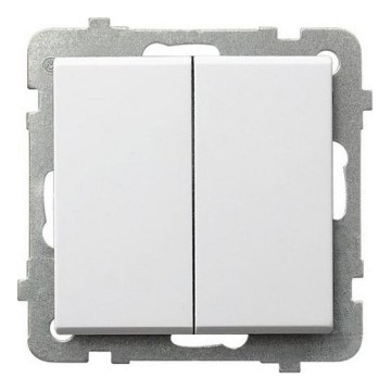 Ospel - Interruttore doppio senza cornice n. 5 SONATA bianco