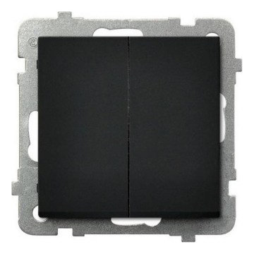 Ospel - Interruttore doppio senza cornice SONATA n. 5 nero