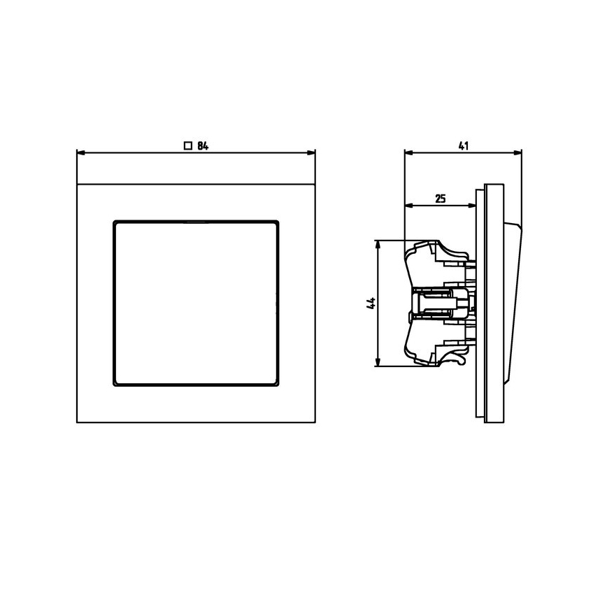 Ospel - Interruttore unipolare senza cornice 1 modulo SONATA nero