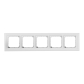 Ospel - Placca da 5 moduli SONATA bianco opaco