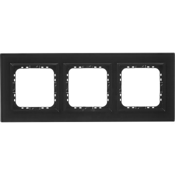 Ospel - Placca tripla SONATA nero lucido