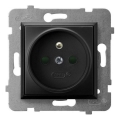 Ospel - Presa domestica senza cornice 230V ARIA nera