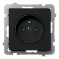 Ospel - Presa elettrica domestica senza placca 230V SONATA nera