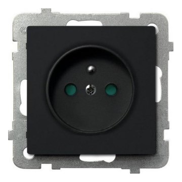 Ospel - Presa elettrica domestica senza placca 230V SONATA nera