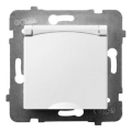 Ospel - Presa elettrica esterna per uso domestico senza cornice 230V ARIA IP44 bianca