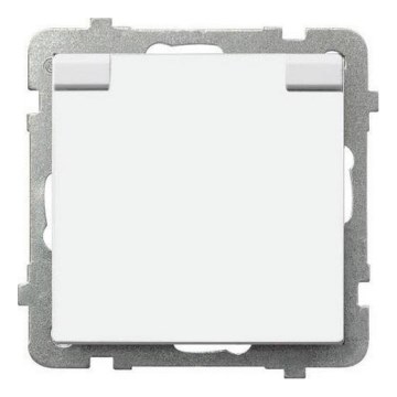 Ospel - Presa esterna Schuko per uso domestico senza cornice 230V SONATA IP44 bianca