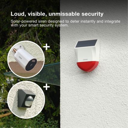 Osram - Allarme solare per esterni SMART+ 5V IP65 Wi-Fi