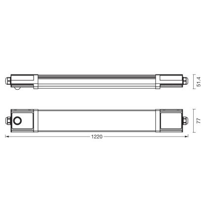 Osram - Apparecchio fluorescente tecnico a LED con sensore crepuscolare e di movimento SUBMARINE LED/36W/230V 122 cm IP65