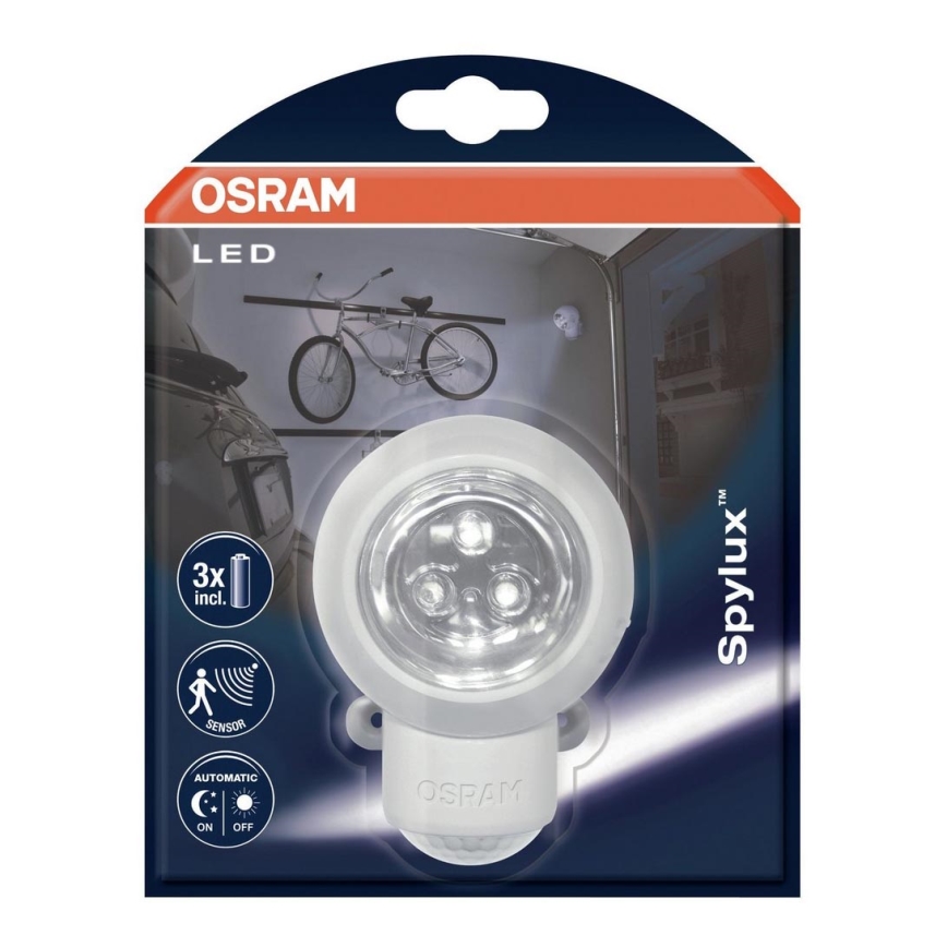 Osram - Applique a LED da esterno con sensore SPYLUX 1xLED/0,3W/4,5V