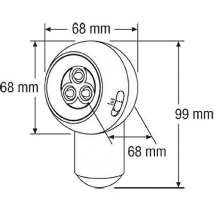 Osram - Applique a LED da esterno con sensore SPYLUX 1xLED/0,3W/4,5V