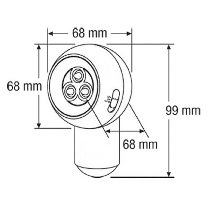 Osram - Applique a LED da esterno con sensore SPYLUX 1xLED/0,3W/4,5V