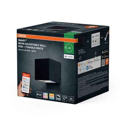 Osram - Applique da esterno dimmerabile LED RGBW SMART+ BEAM LED/8W/230V 3000-6500K IP44 Wi-Fi