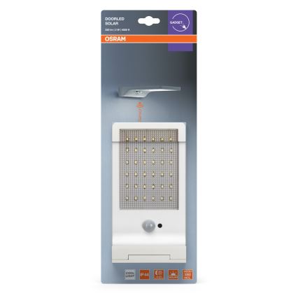 Osram - Applique solare LED da parete con sensore DOORLED LED/3W/3,3V 2000 mAh IP44 bianca