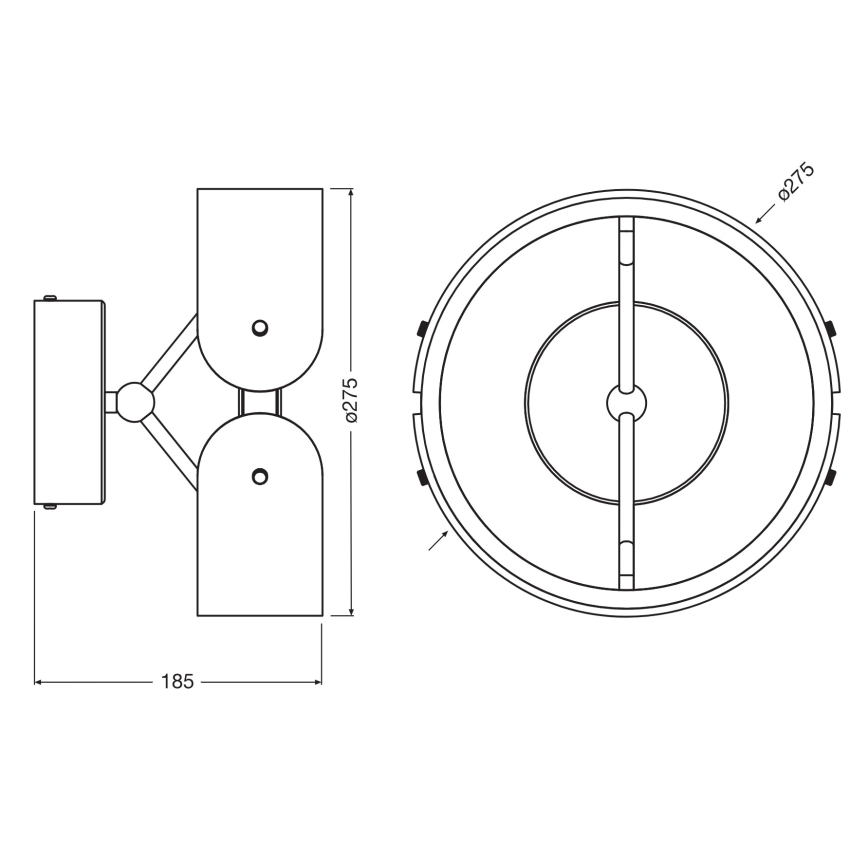 Osram - Applique LED DECOR CURVE LED/20W/230V grigio
