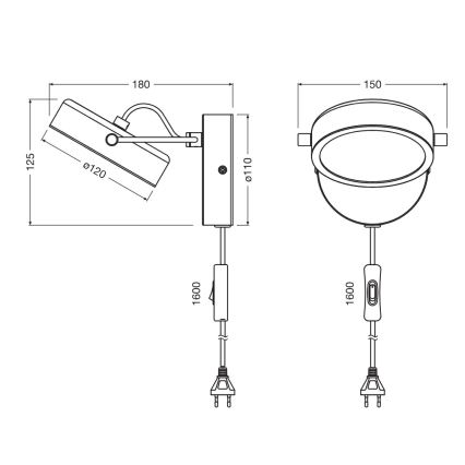 Osram - Applique LED DECOR PUCK LED/11W/230V nero