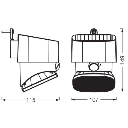 Osram - Lampada da parete solare a LED con sensore ENDURA STYLE LED/10,3W/4,2V 2000 mAh IP54 antracite