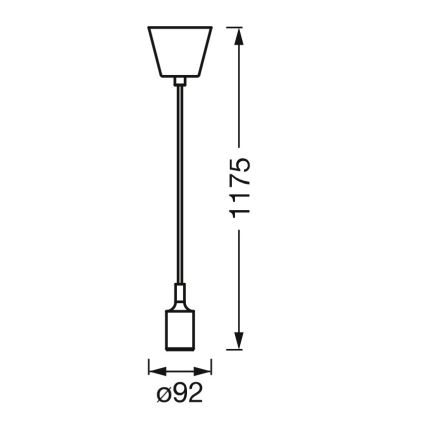 Osram - Cavo di alimentazione PENDULUM BELL 1xE27/15W/230V nero