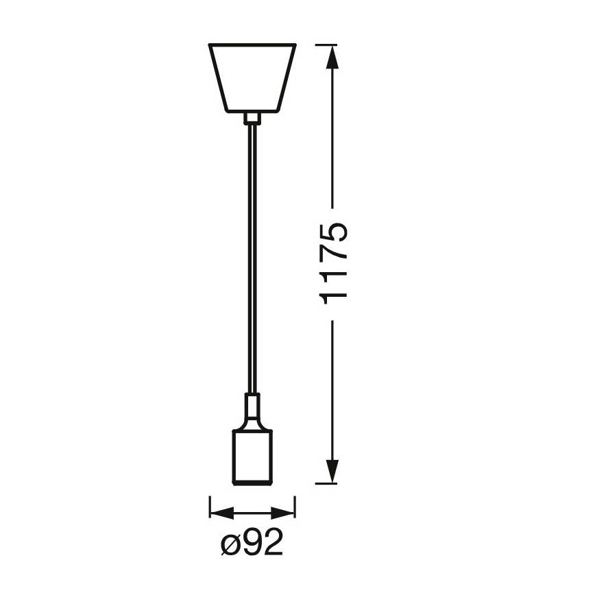Osram - Cavo di alimentazione PENDULUM BELL 1xE27/15W/230V nero