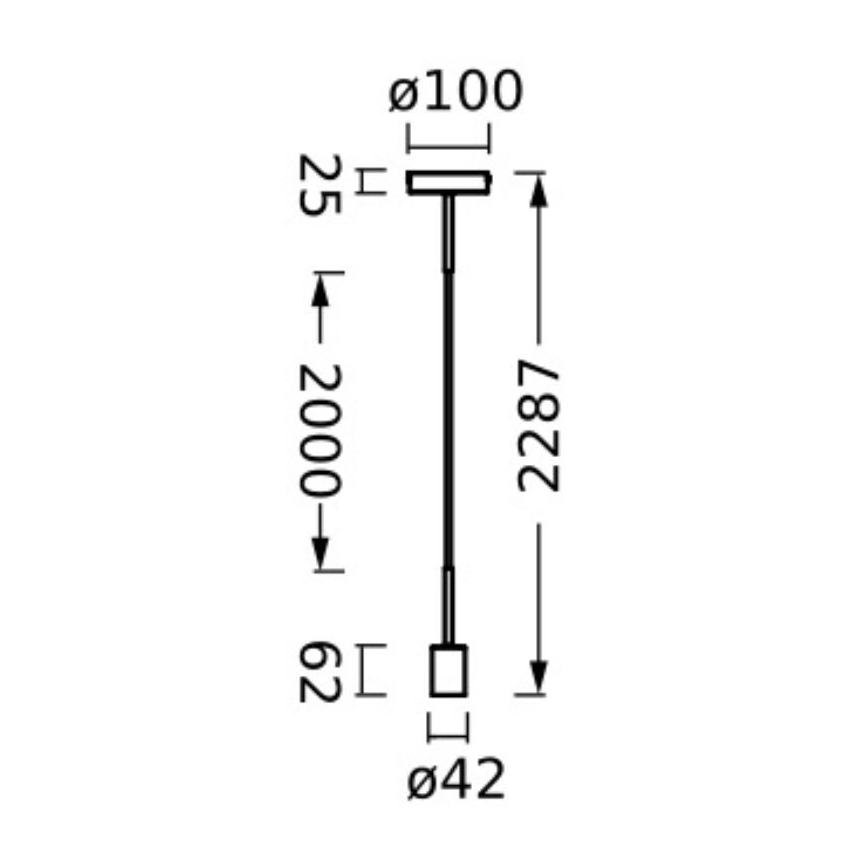 Osram - Cavo di alimentazione PENDULUM NEEDLE 1xE27/15W/230V beige