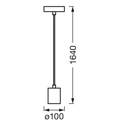 Osram - Cavo di alimentazione PENDULUM ROUND 1xE27/15W/230V dorato