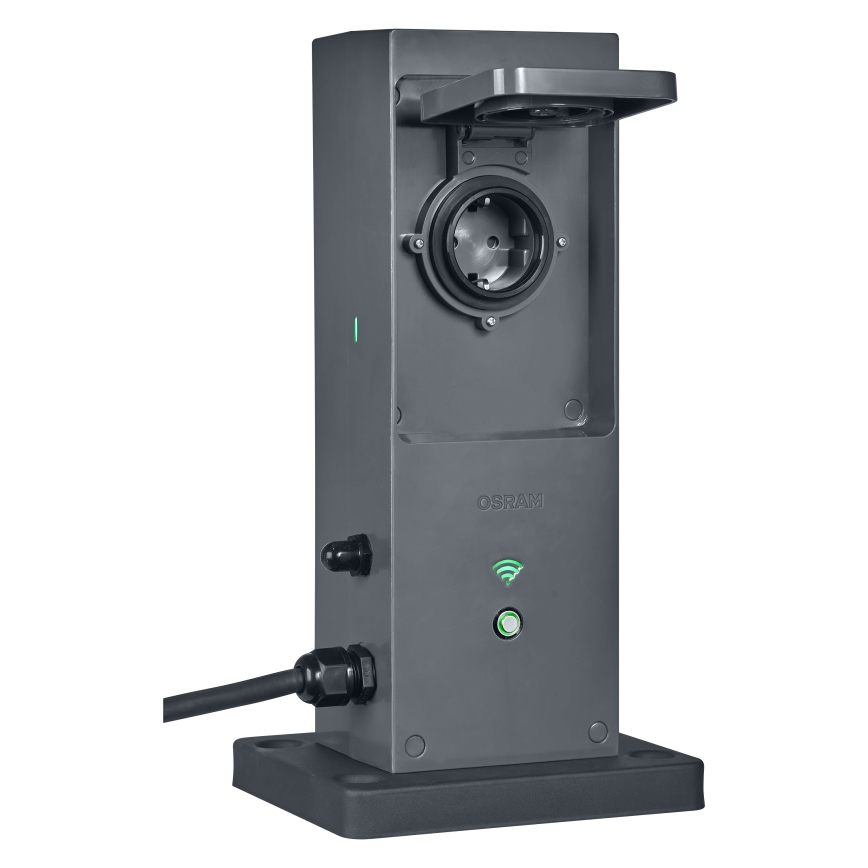 Osram - Colonnina per esterni smart con 2 prese SCHUKO e ripetitore Wi-Fi, IP44