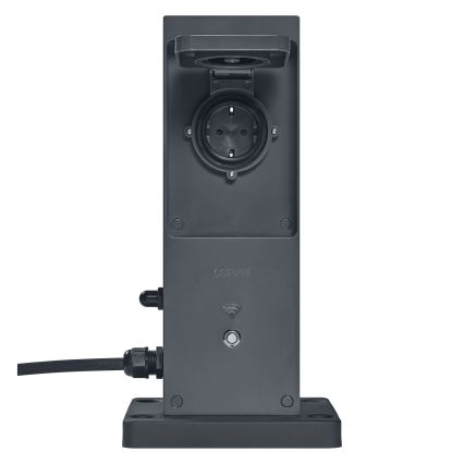 Osram - Colonnina per esterni smart con 2 prese SCHUKO e ripetitore Wi-Fi, IP44