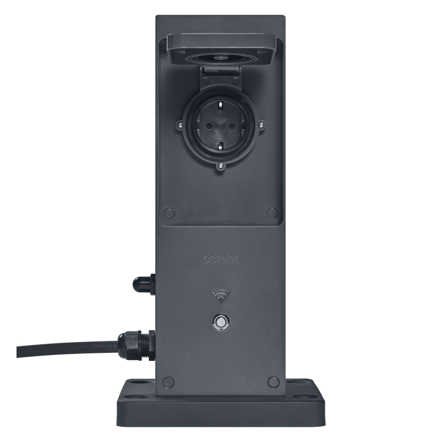 Osram - Colonnina per esterni smart con 2 prese SCHUKO e ripetitore Wi-Fi, IP44