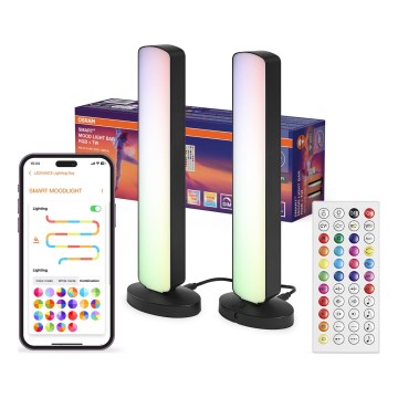 Osram - Confezione da 2 lampade da tavolo dimmerabili LED RGBW MOOD LIGHT LED/4W/230V 2700-6500K Wi-Fi + telecomando
