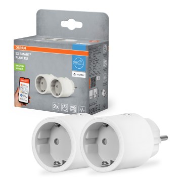 Osram - Confezione da 2 prese intelligenti SMART+ MATTER SCHUKO 2300W/230V/10A Wi-Fi bianca