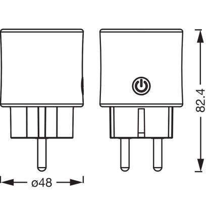 Osram - Confezione da 2 prese intelligenti SMART+ MATTER SCHUKO 2300W/230V/10A Wi-Fi bianca