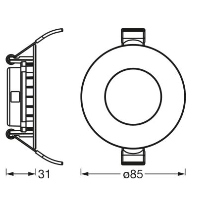 Osram - Downlight LED dimmerabile da incasso SMART+ LED/4,5W/230V 3000-6500K Wi-Fi