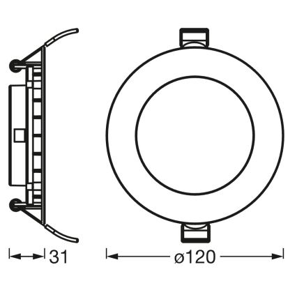Osram - Faretto da incasso dimmerabile SMART+ DOWNLIGHT LED/8W/230V 3000-6500K Wi-Fi