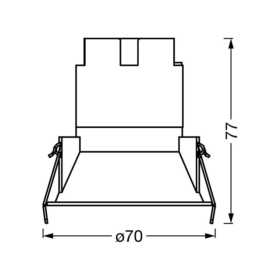 Osram - Faretto da incasso LED SPOT TWIST, 5 W, 230 V, 4000 K, Ø 7 cm, bianco/nero