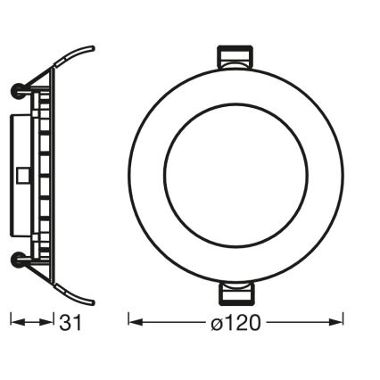 Osram - Faretto da incasso SLIM LED/8W/230V 4000K