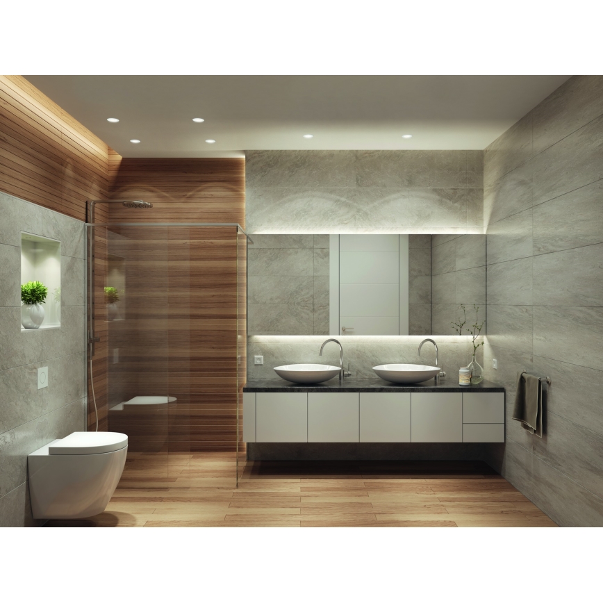 Osram - Faretto da incasso LED per bagno SPOT 1xGU10/4,3W/230V 2700K CRI 90 Ø 8,5 cm IP65 bianco