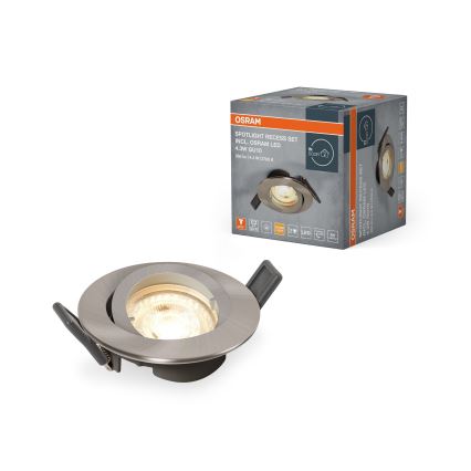 Osram - Faretto LED da incasso SPOT 1xGU10/4,3W/230V 2700K CRI 90 cromo opaco