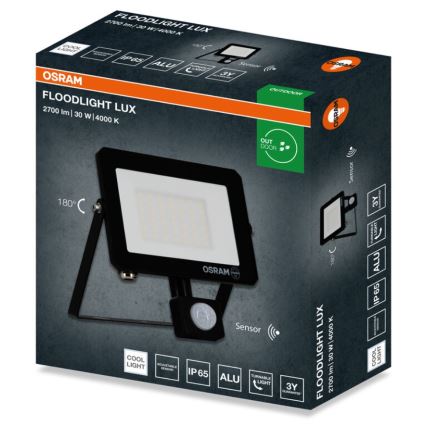 Osram - Faro LED con sensore FLOODLIGHT 30W/230V 4000K IP65