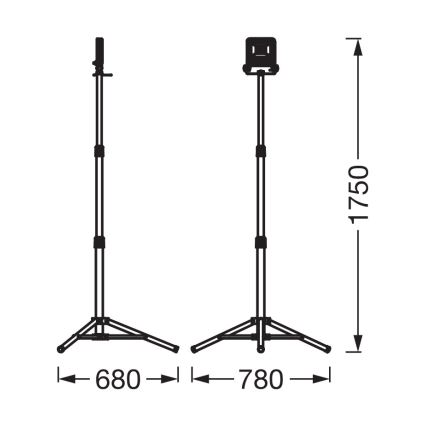 Osram - Faro LED con treppiede TRIPOD LED/30W/230V 4000K IP65 arancione