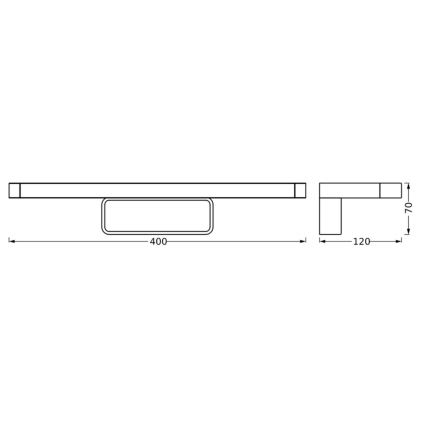 Osram - Illuminazione per specchio da bagno a LED DISC BAR LED/7W/230V 3000/4000K 40 cm IP44 cromo lucido