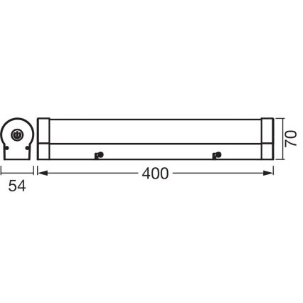 Osram - Illuminazione LED dimmerabile per specchio da bagno ORBIS TUBE LED/9W/230V 3000/4000K 40 cm IP44 marrone