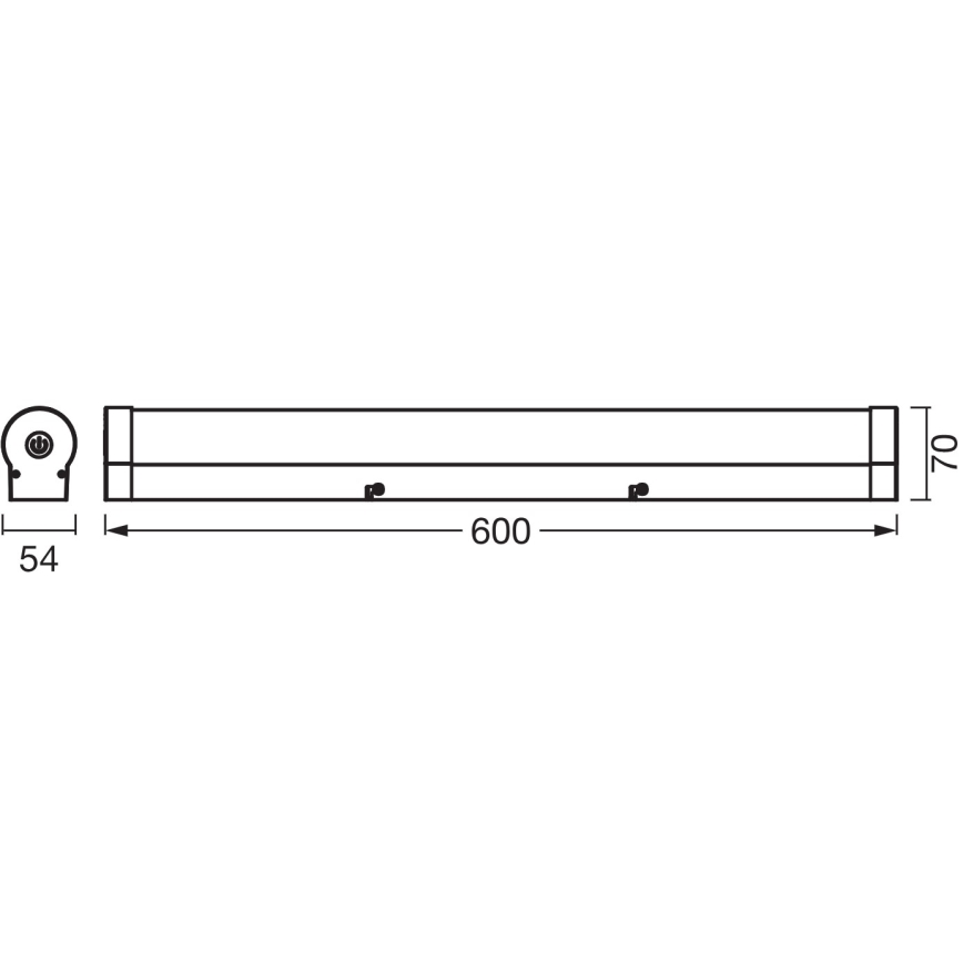 Osram - Illuminazione LED dimmerabile per specchio da bagno ORBIS TUBE LED/12W/230V 3000/4000K 60 cm IP44 marrone