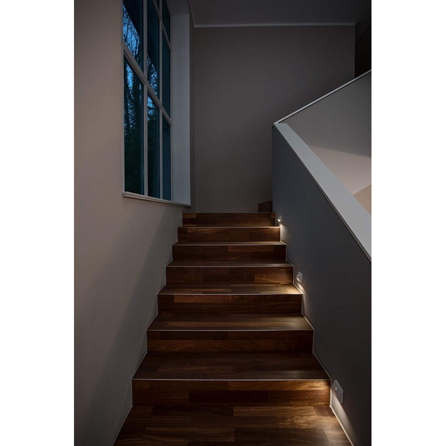 Osram - Illuminazione scale LED con sensore NIGHTLUX LED/0,25W/3xAAA IP54 bianco