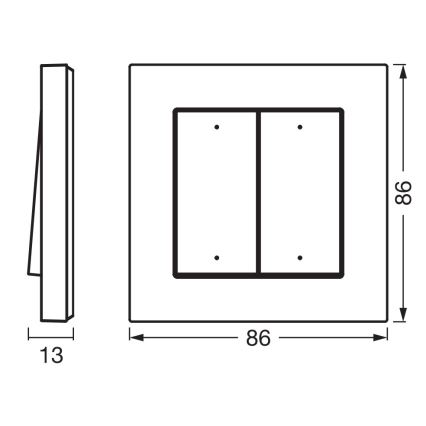Osram - Interruttore wireless SMART+ a 4 pulsanti 5V Wi-Fi