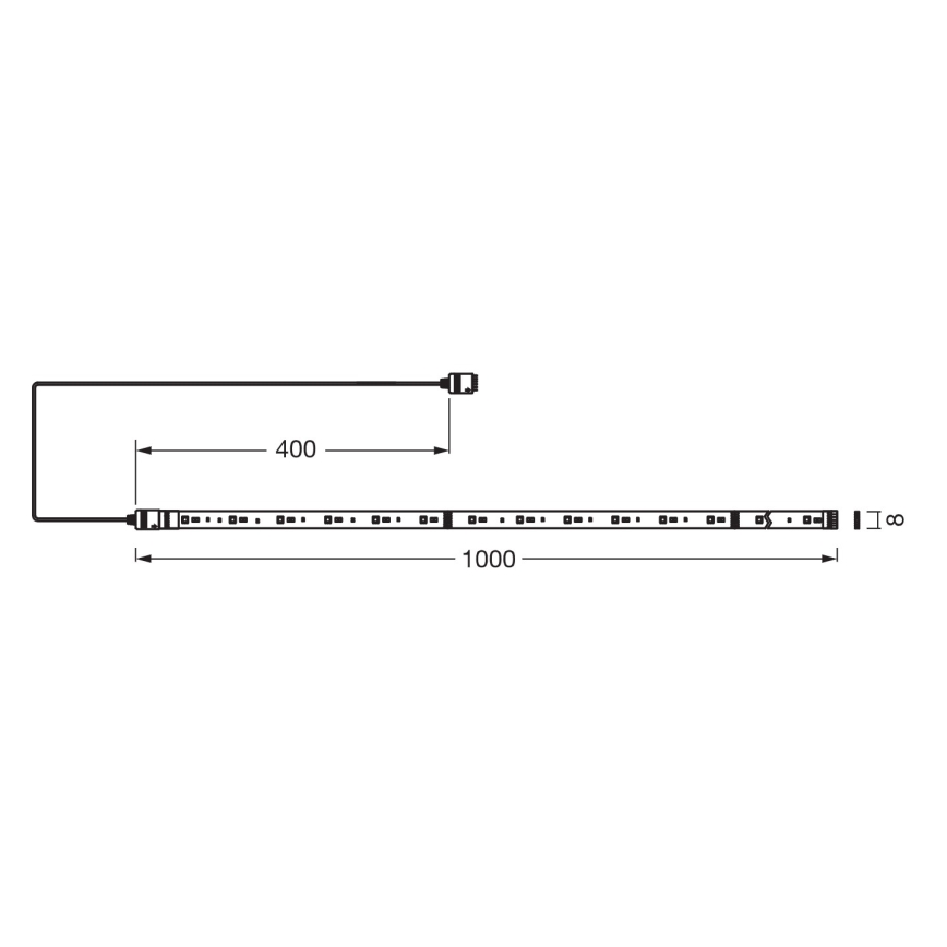 Osram - Kit di estensione per striscia LED RGB+TW dimmerabile SMART+ FLEX 1 m LED/3,4W/24V 2700-6500K Wi-Fi
