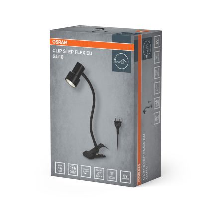 Osram - Lampada a clip CLIP STEP FLEX 1xGU10/5W/230V nera