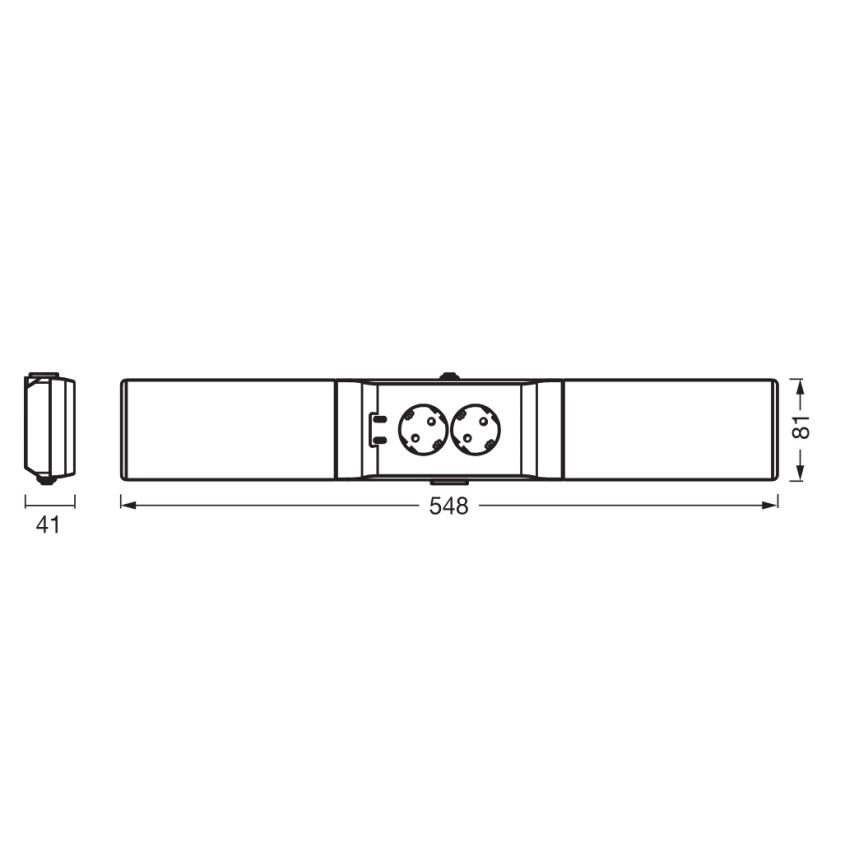 Osram - Lampada sottopensile LED dimmerabile con prese UNDERCABINET LED/10W/230V 3000K 54,8 cm nero
