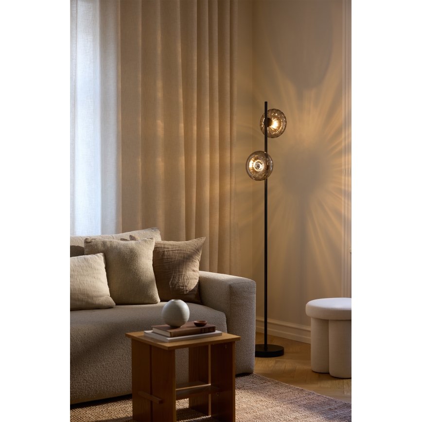 Osram - Lampada a piantana DECOR SMOKE 2xE14/12W/230V nero/grigio fumé