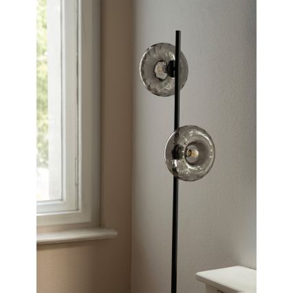 Osram - Lampada a piantana DECOR SMOKE 2xE14/12W/230V nero/grigio fumé