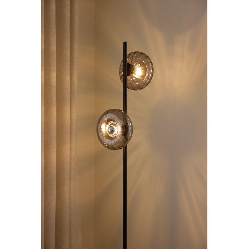 Osram - Lampada a piantana DECOR SMOKE 2xE14/12W/230V nero/grigio fumé